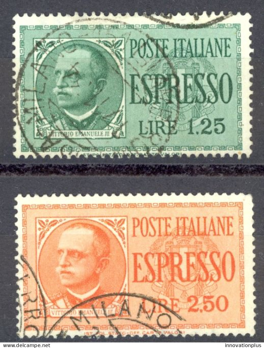 Italy Sc# E14-E15 Used (a) 1932-1933 Special Delivery - Eilsendung (Eilpost)