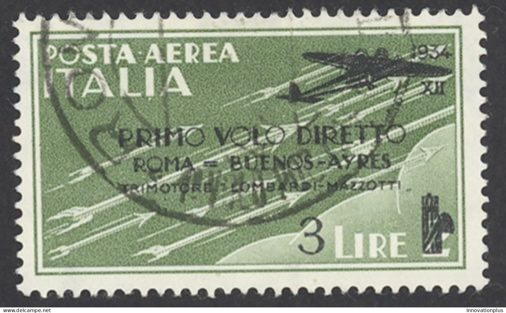 Italy Sc# C53 Used 1934 3l On 2l Air Post - Airmail