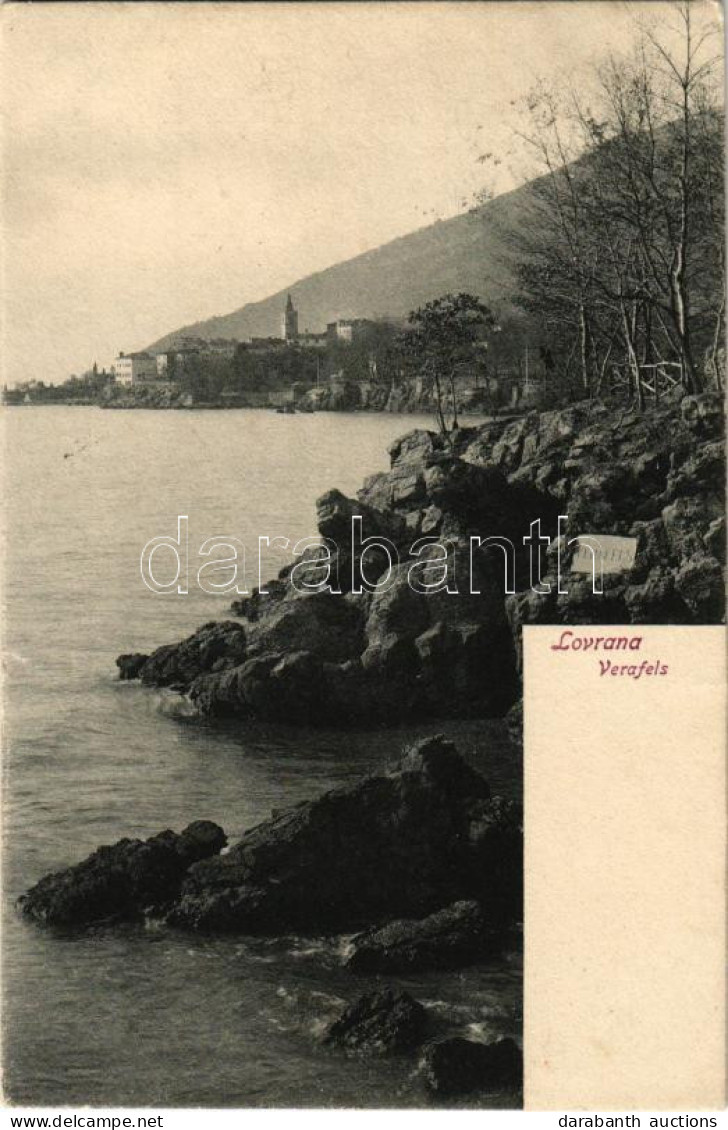 T2/T3 1902 Lovran, Lovrana, Laurana; Verafels / Shore, Rock - Unclassified