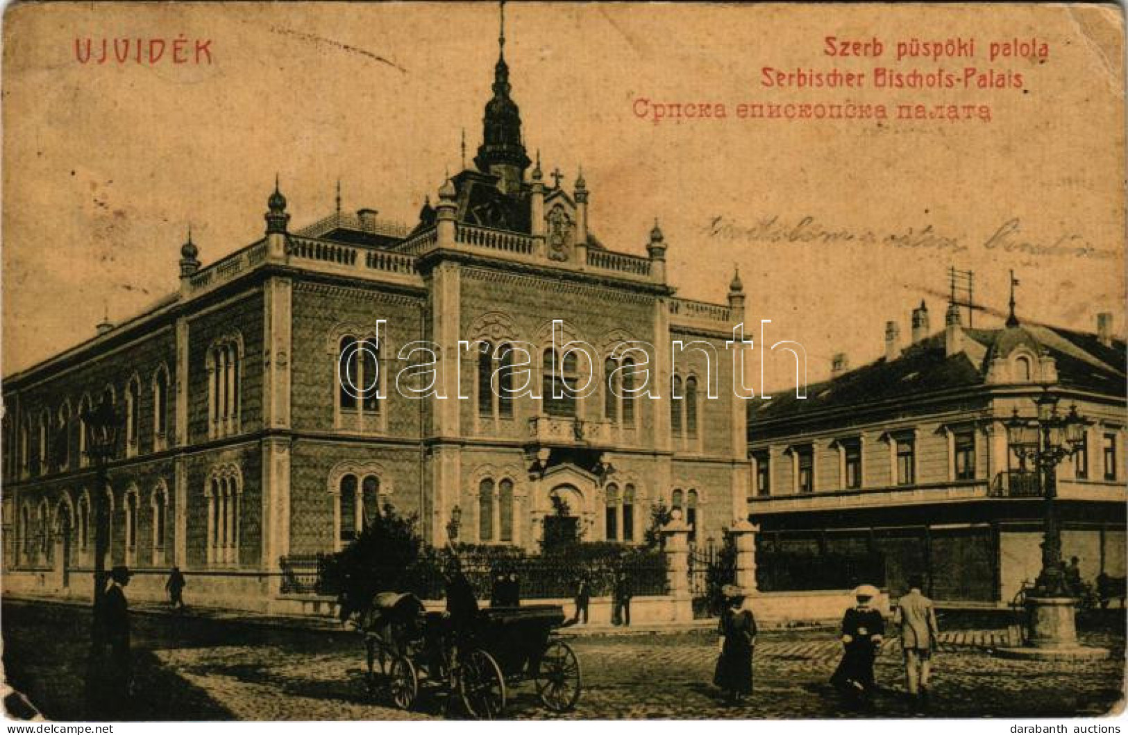 * T3 1908 Újvidék, Novi Sad; Szerb Ortodox Püspöki Palota. W.L. (?) No. 281. / Serbischer Bischofs-Palais / Serbian Orth - Ohne Zuordnung