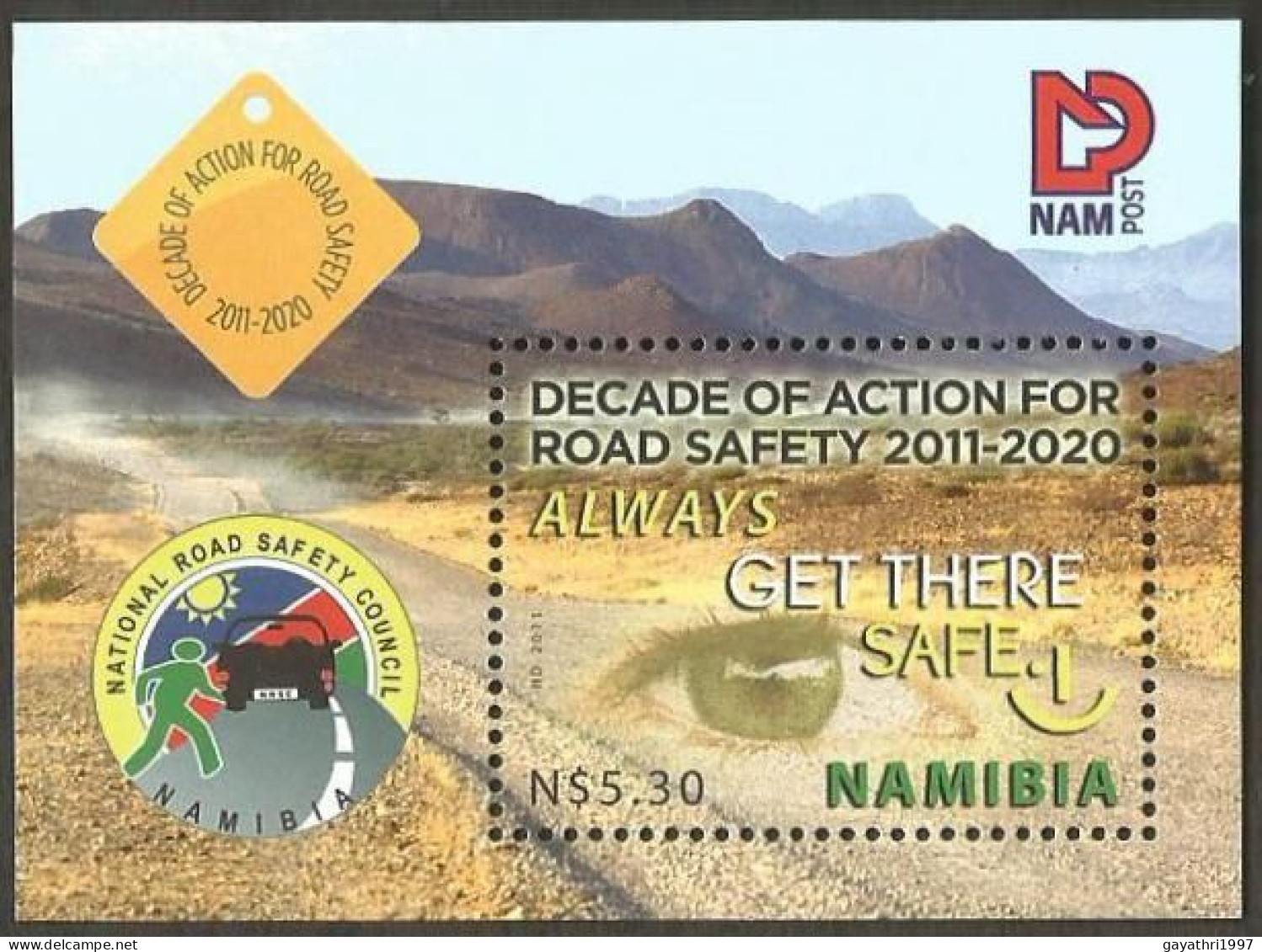 Namibia 2011 Road Safety Mint Good Condition (N-11) - Accidentes Y Seguridad Vial