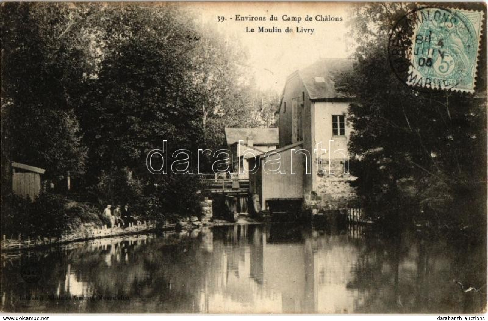 T2/T3 1905 Camp De Chalons, Le Moulin De Livry / Watermill. TCV Card (fl) - Sin Clasificación