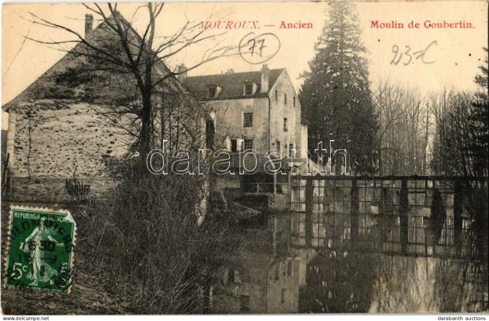 T2 Mouroux, Ancien, Moulin De Coubertin / Watermill. TCV Card - Non Classés