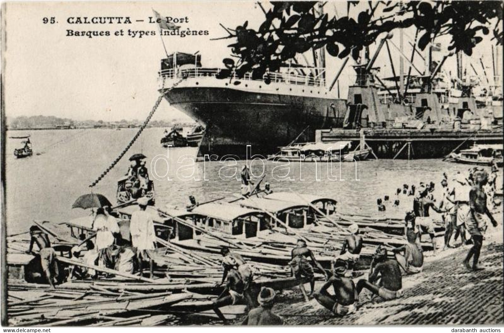 ** T2 Kolkata, Calcutta; Le Port, Barques Et Types Indigenes / Harbour, Steamship, Boats - Sin Clasificación