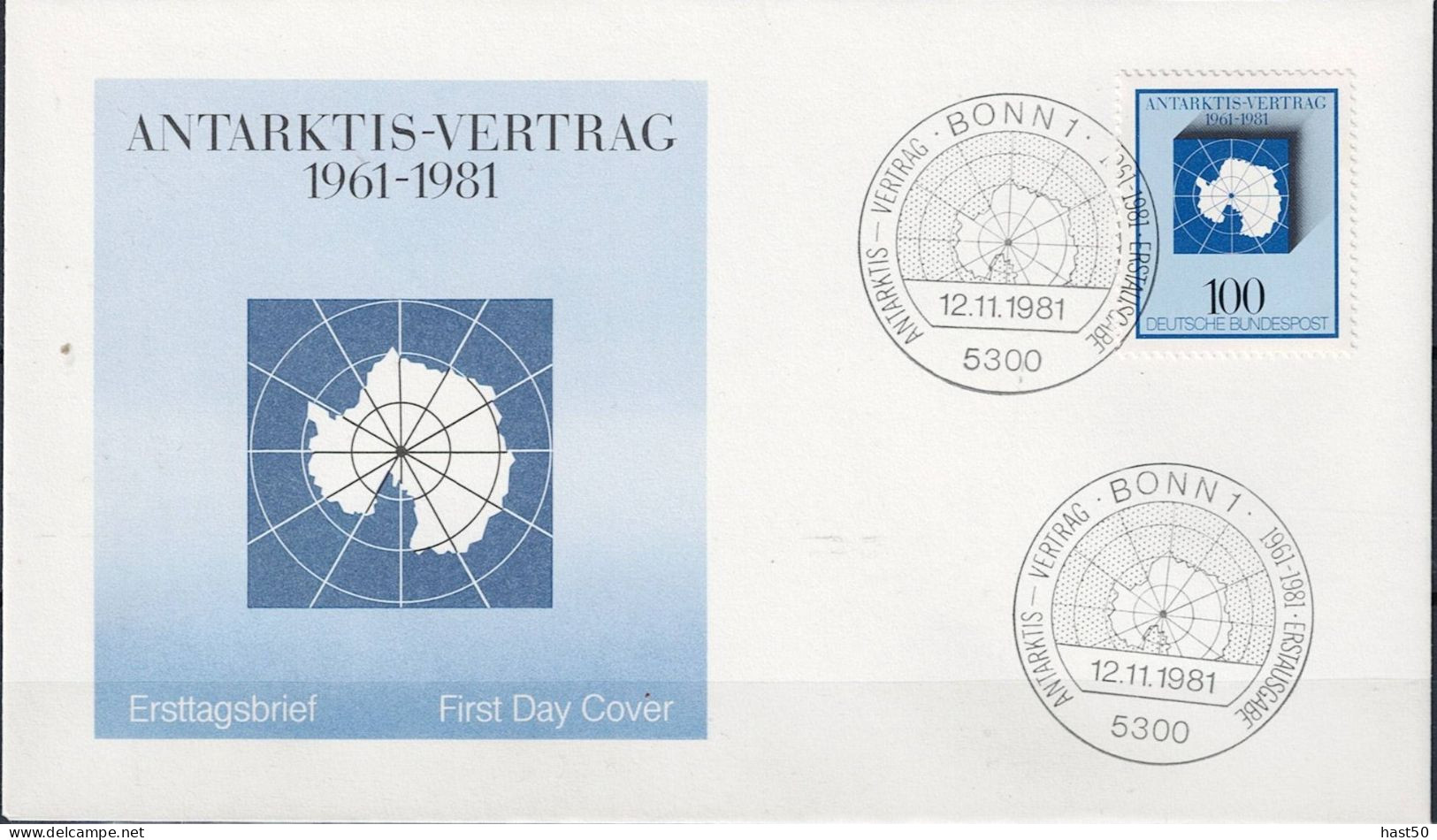 BRD FRG RFA - 20 Jahre Antarktis-Vertrag (Mi.Nr. 1117) 1981 - Illustrierter FDC - 1981-1990