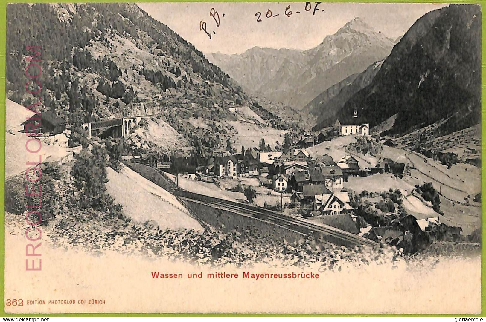 Ad5334 - SWITZERLAND Schweitz - Ansichtskarten VINTAGE POSTCARD - Wassen - 1907 - Wassen