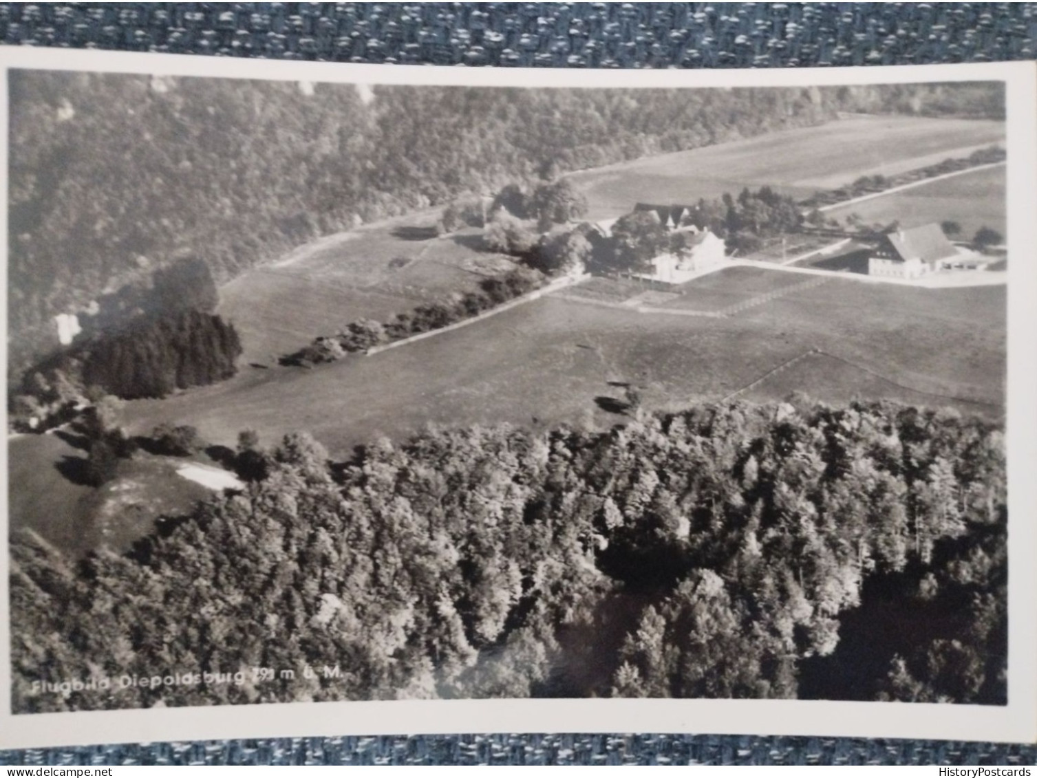 Gaststätte U. Erholungsheim Diepoldsburg, Luftbild, Weilheim-Teck, 1955 - Esslingen