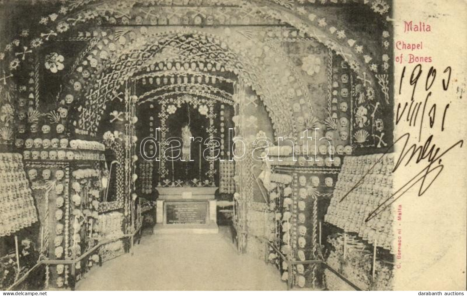 * T2 1900 Valletta (Malta), Chapel Of Bones, Interior - Non Classificati