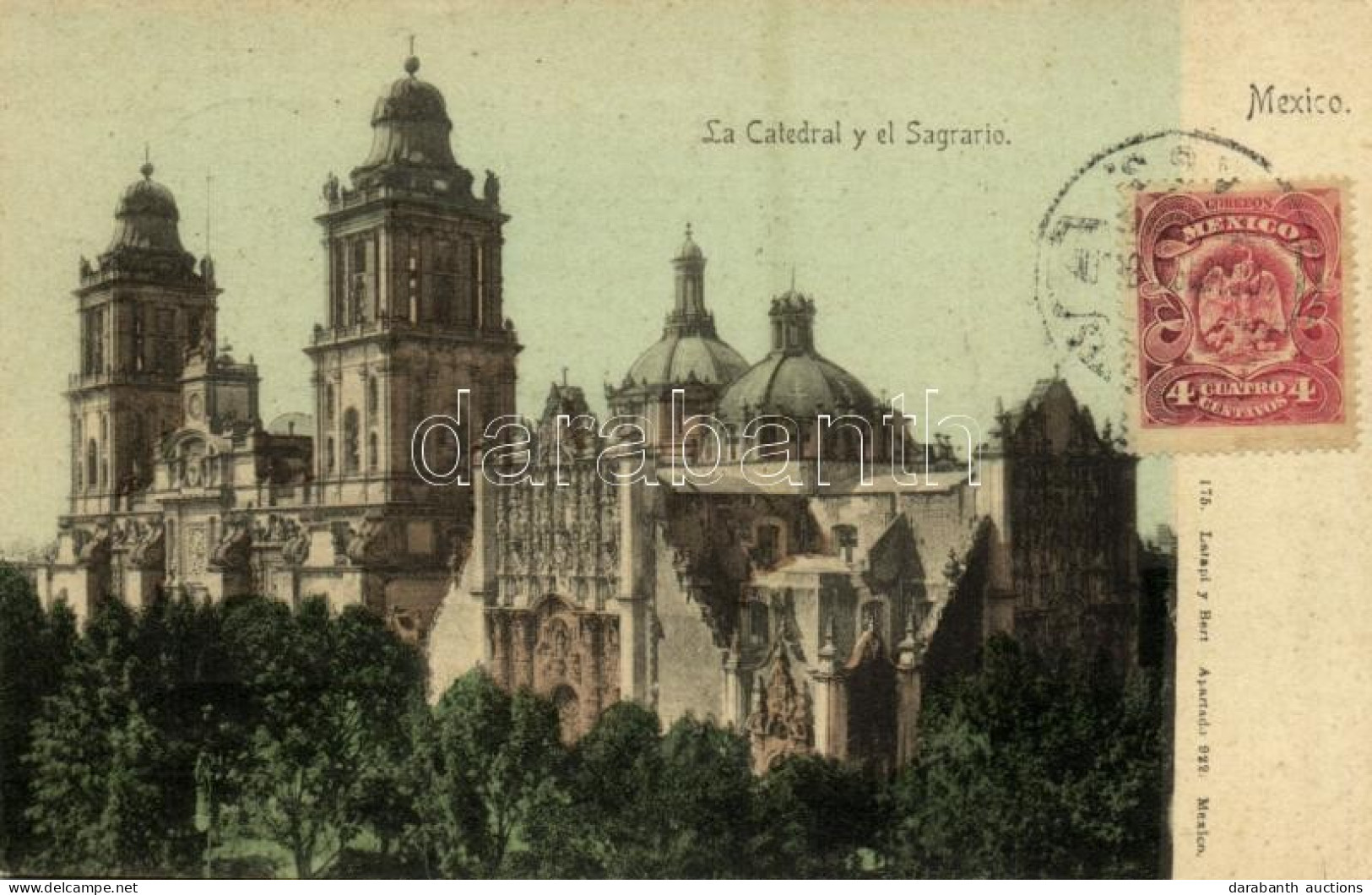 T2 1910 Mexico City, Ciudad De Mexico; La Catedral Y El Sagrario / Church. TCV Card - Unclassified