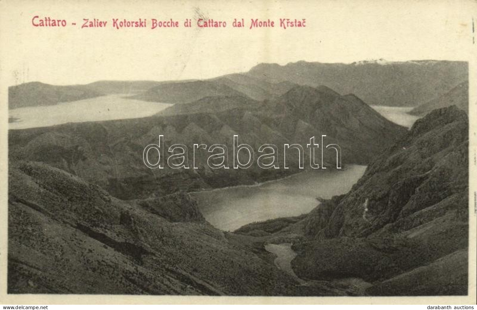 ** T2 Kotor, Cattaro; Zaliev Kotorski Bocche Di Cattaro Dal Monte Krstac / Bay Of Kotor - Non Classificati