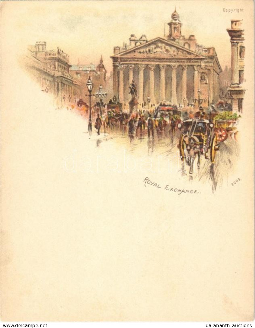 ** T1 London, Royal Exchange, Litho (11,5 Cm X 9 Cm) - Ohne Zuordnung