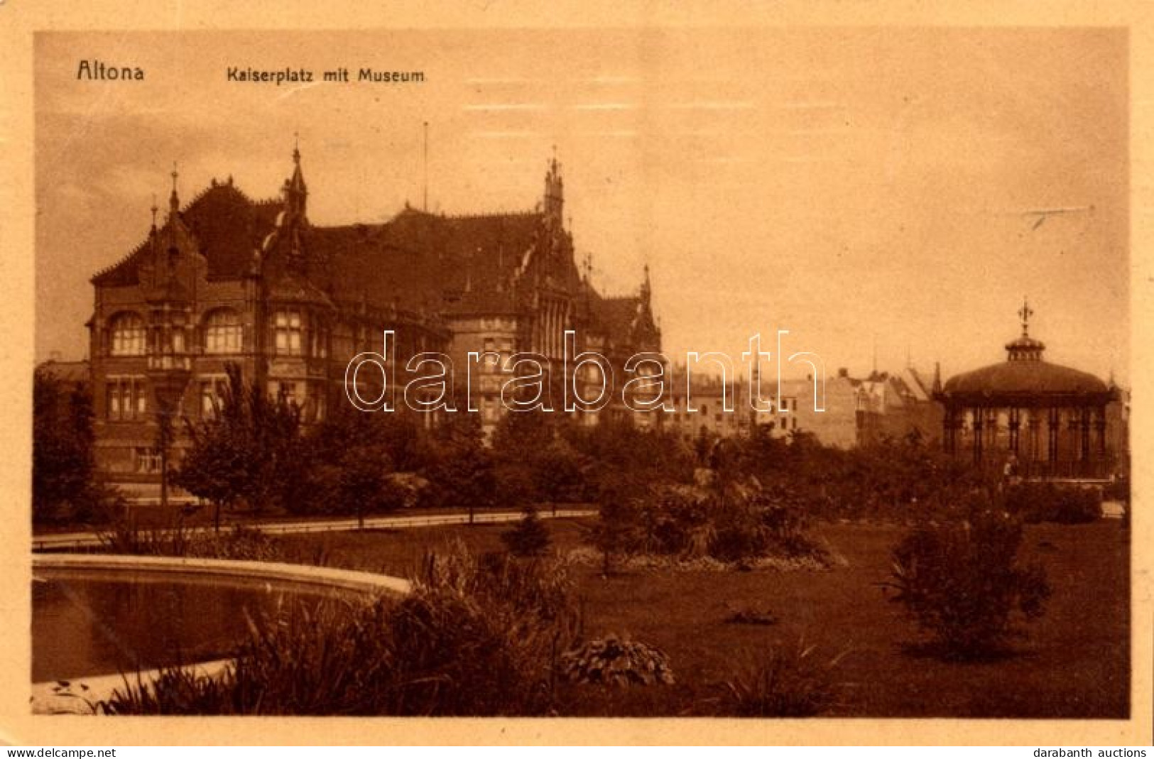 T1/T2 1910 Altona (Hamburg), Kaiserplatz Mit Museum / Square, Park, Museum - Unclassified