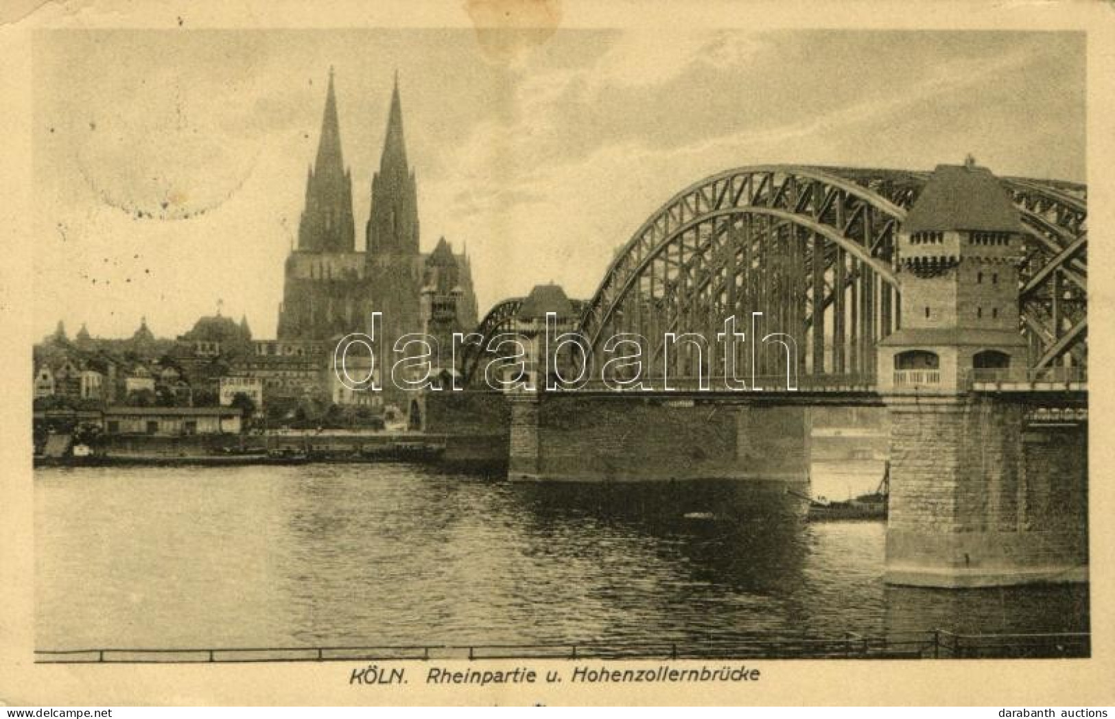 T2/T3 1913 Köln, Cologne; Rheinpartie U. Hohenzollernbrücke / River, Bridge (EK) - Ohne Zuordnung