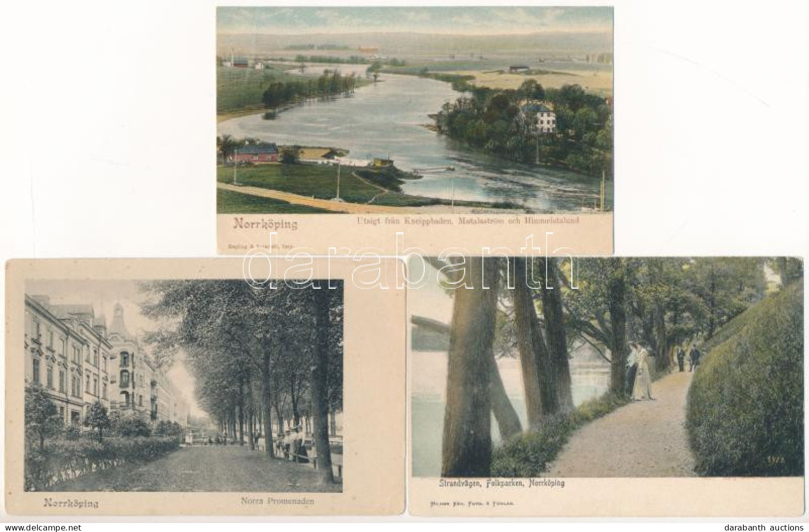 ** Norrköping - 3 Pre-1900 Unused Postcards - Unclassified