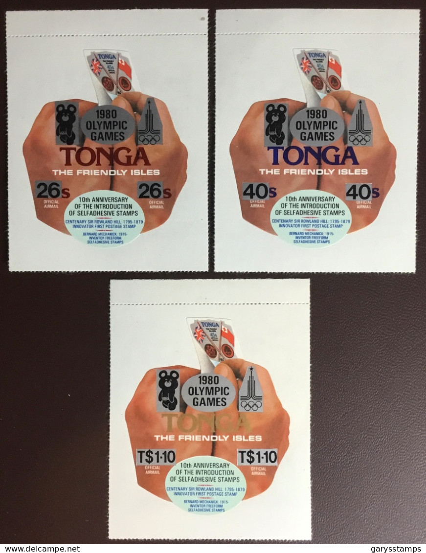 Tonga 1980 Olympic Games Official Set MNH - Tonga (1970-...)