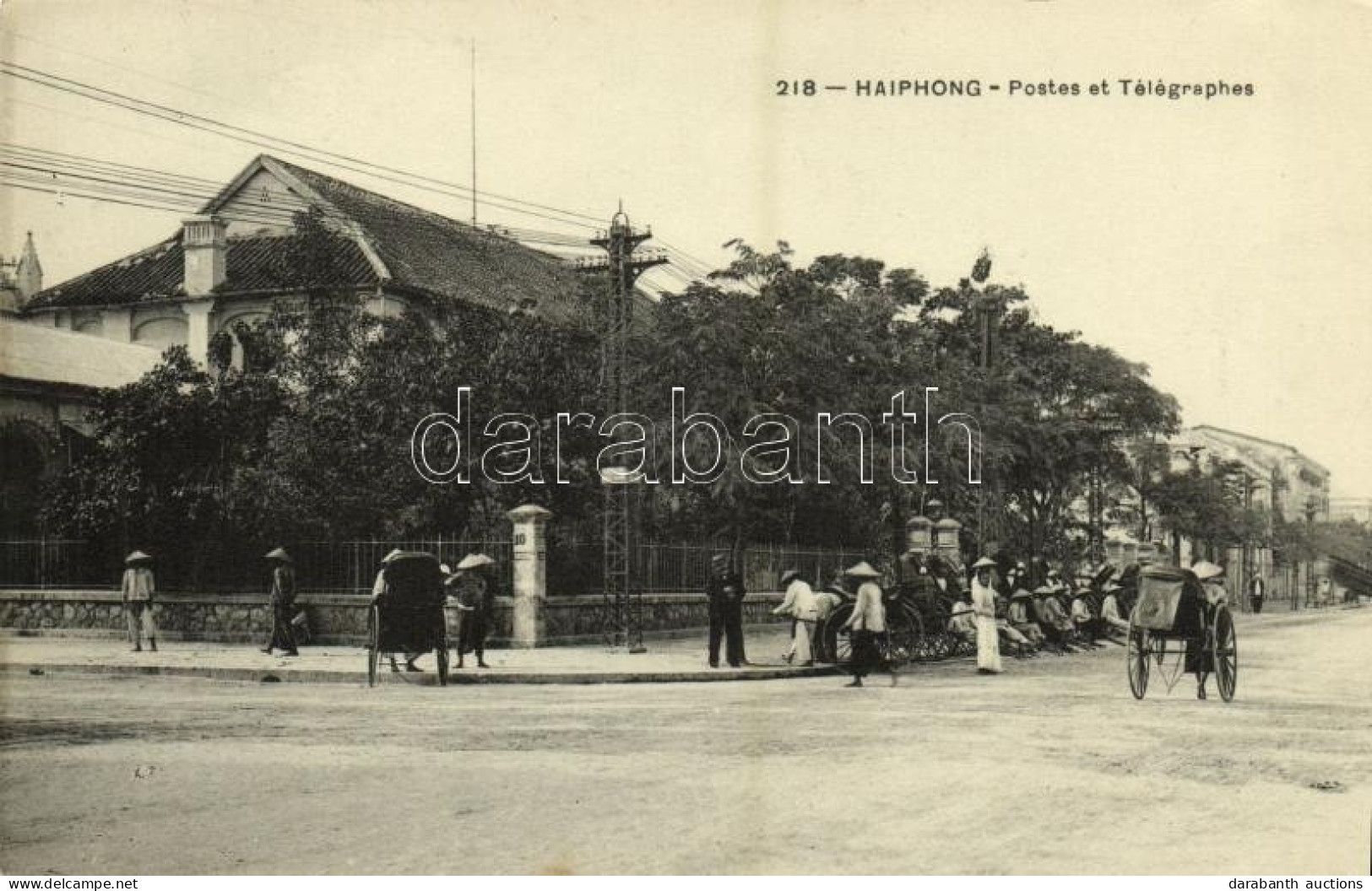 ** T1 Haiphong, Postes Et Télégraphes / Post Office, Telegraph, Rickshaws - Ohne Zuordnung