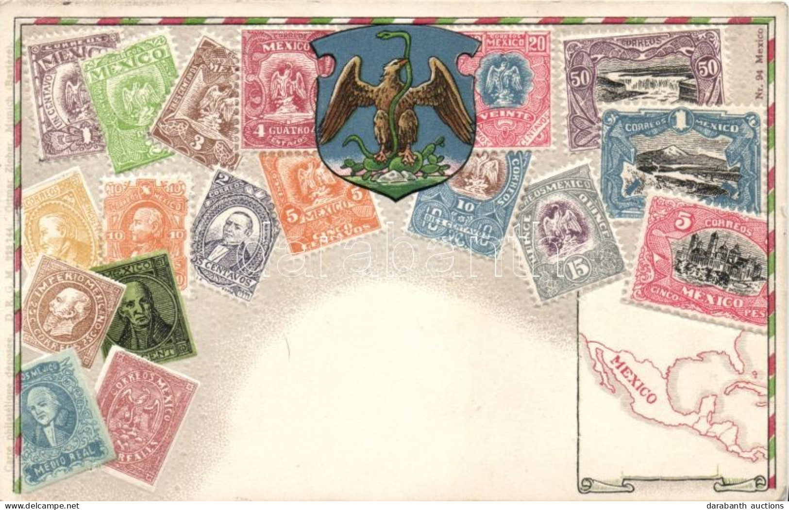 T2/T3 Stamps Of Mexico, Coat Of Arms, Emb. Litho (EK) - Sin Clasificación