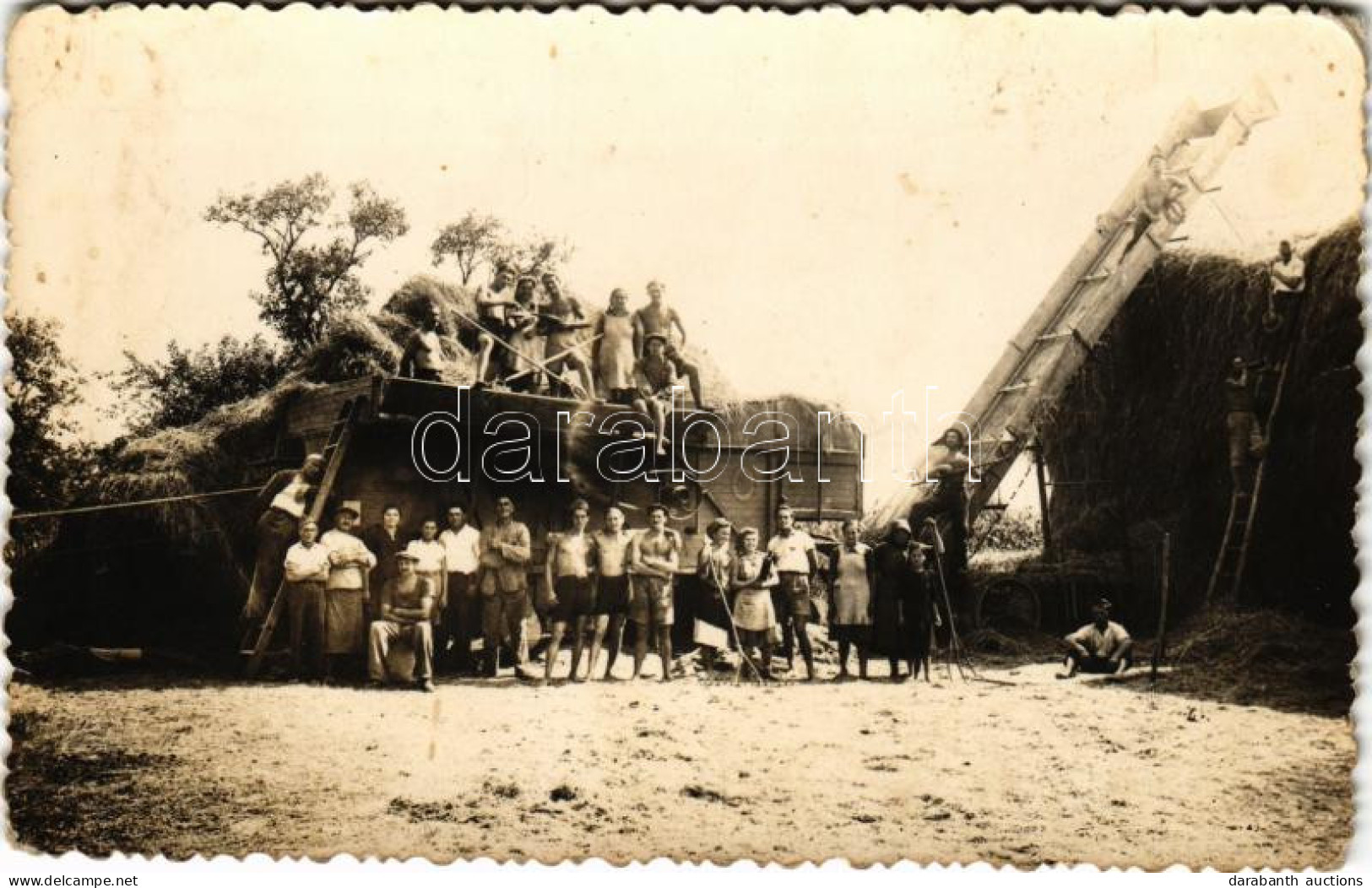 ** T2/T3 Cséplés, Magyar Folklór / Hungarian Folklore, Treshing. Photo (fl) - Non Classificati