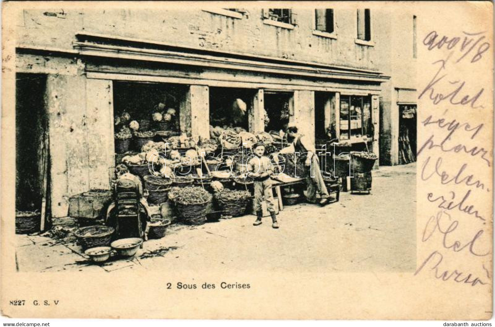 T2/T3 Sous Des Cerises / Olasz Gyümölcsárus üzlete / Italian Fruit Shop - Ohne Zuordnung