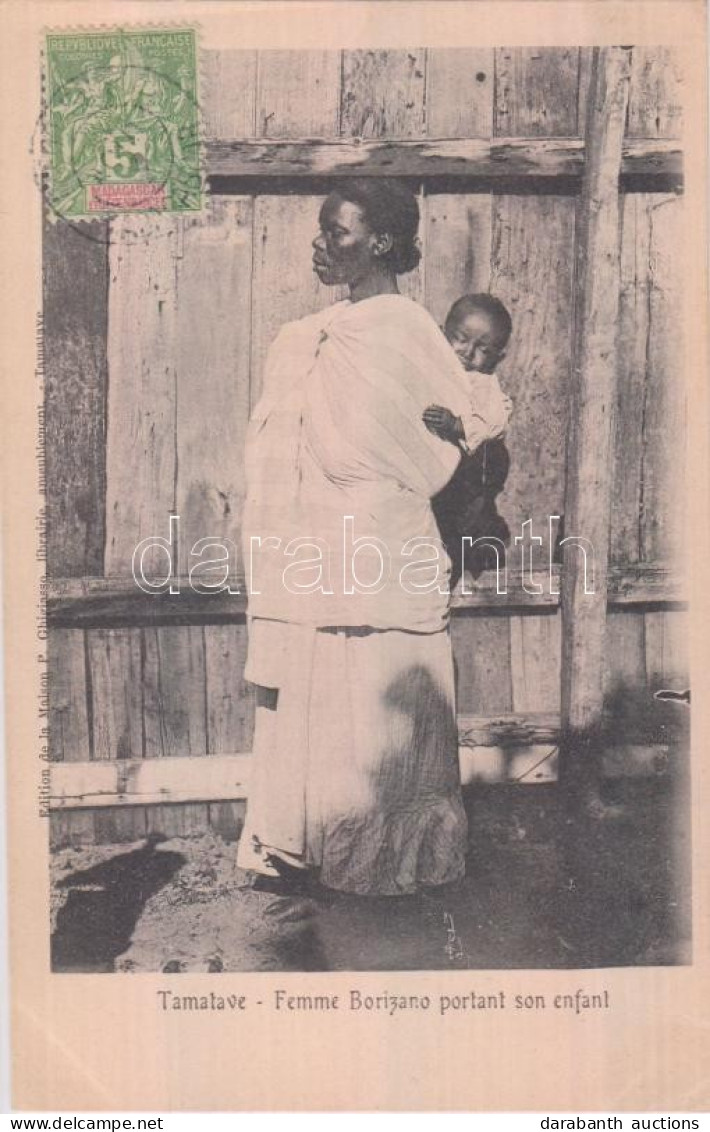 T2 Tamatave, Femme Borizano Portant Son Enfant / Borizano Woman With Her Child, Madagascar Folklore. TCV Card - Ohne Zuordnung