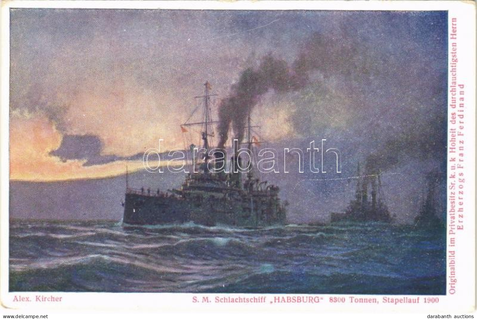 ** T2 SM Schlachtschiff "Habsburg". Österr. Flottenverein Serie II. Nr. 4. / SMS Habsburg Az Osztrák-Magyar Haditengerés - Unclassified