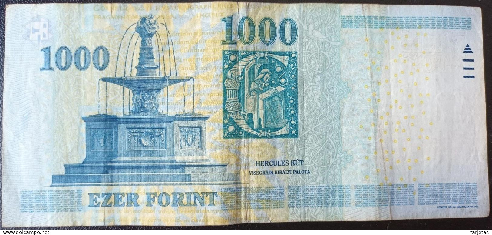 BILLETE DE HUNGRIA DE 1000 FORINT DEL AÑO 2010 (BANKNOTE) - Hungary