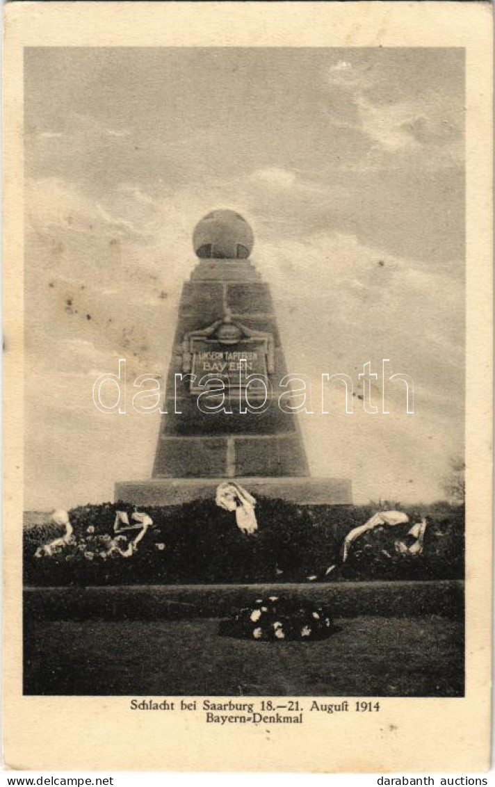 * T2/T3 1915 Sarrebourg, Saarburg I. Lothringen; Schlacht Bei Saarburg 18-21. August 1914. Bayern-Denkmal / WWI German M - Non Classés