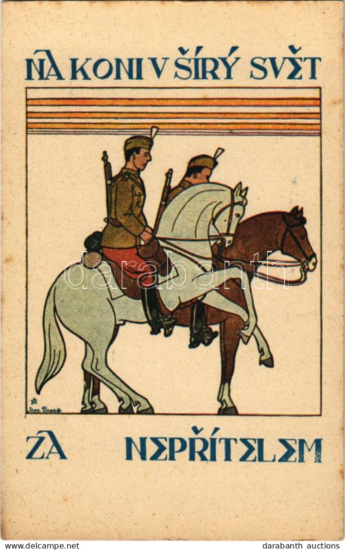 ** T2 Na Koni V Síry Svet, Za Neprítelem / Czech Military Propaganda With Horse Riding Soldiers - Sin Clasificación