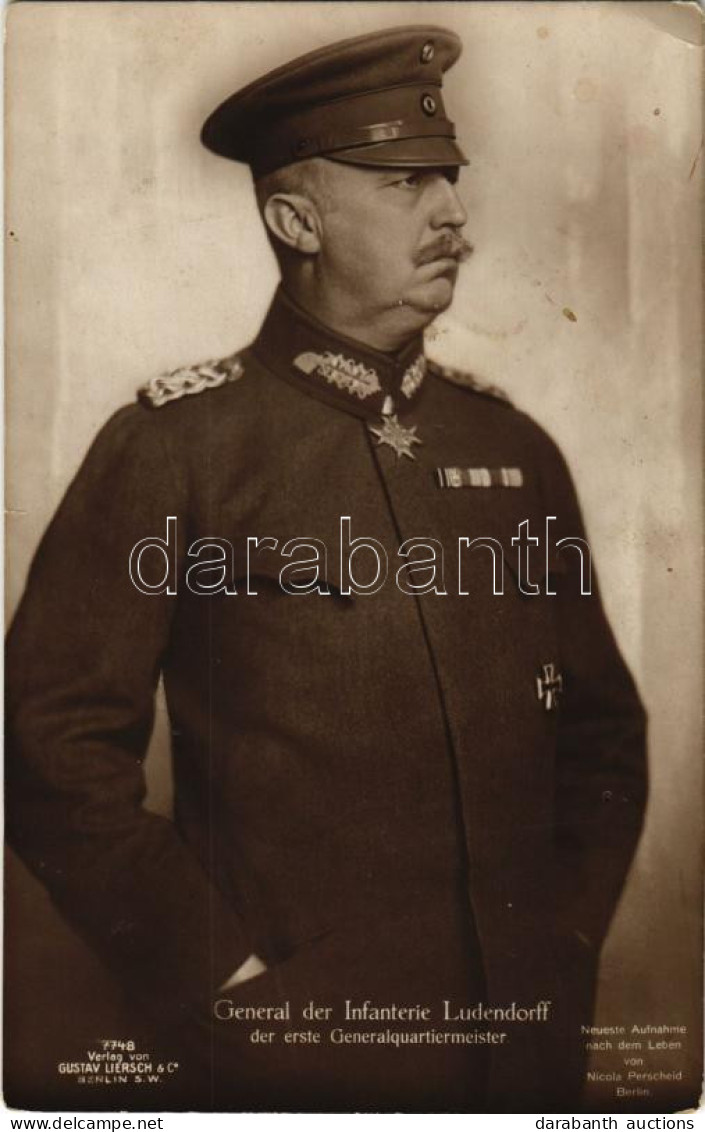 * T2/T3 General Der Infanterie Ludendorff Der Erste Generalquartiermeister. Gustav Liersch & C. 7748. (EK) - Zonder Classificatie