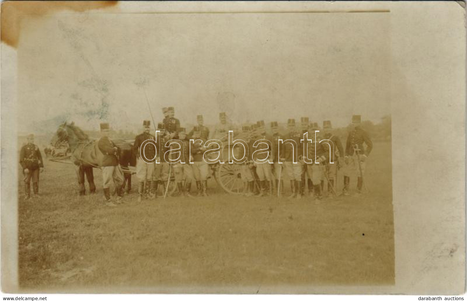 * T2/T3 1910 Osztrák-magyar Katonatisztek Lovashintóval / Austro-Hungarian K.u.k. Military Officers With Horse Chariot.  - Non Classés