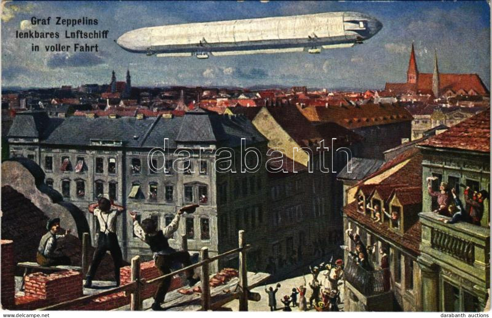 ** T2/T3 Graf Zeppelins Lenkbares Luftschiff In Voller Fahrt. T.S.N. Serie 920. (EB) - Unclassified