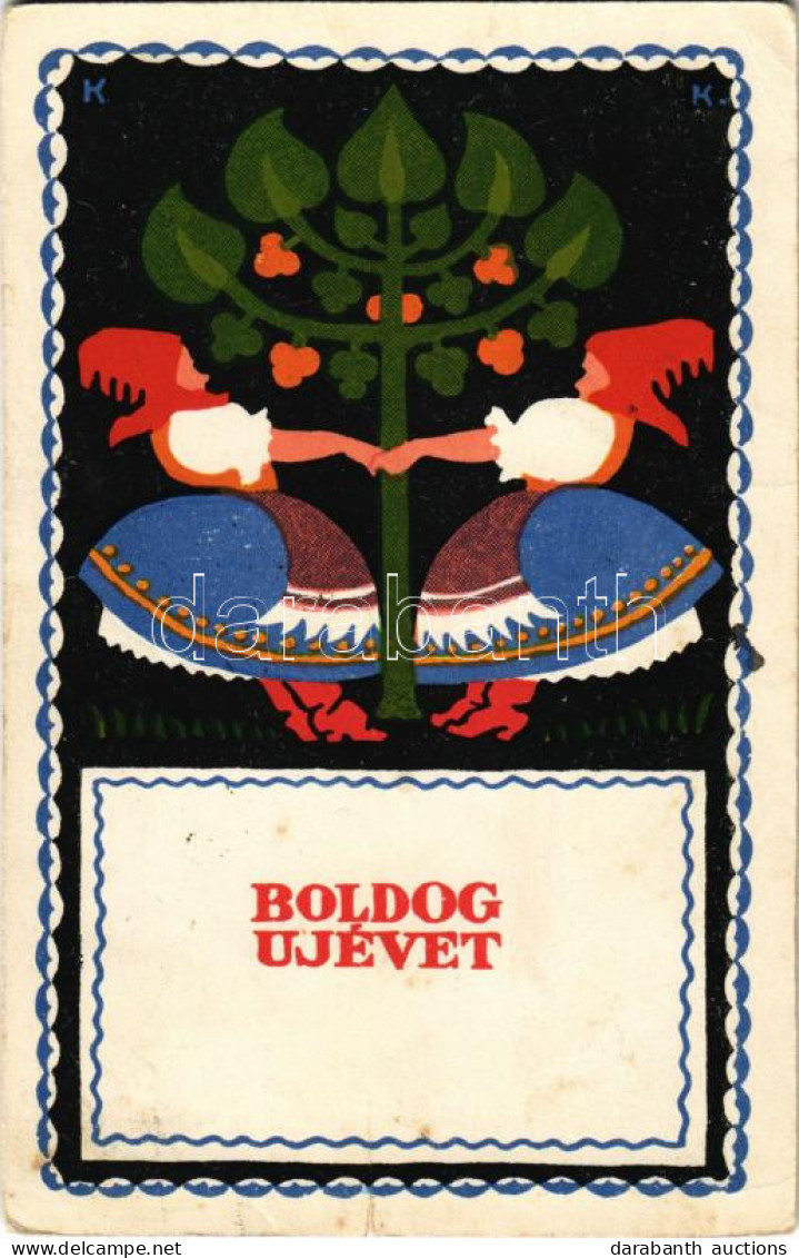 T3 Bolodg újévet! Kiadja Rigler József Ede Rt. / Hungarian New Year Art Postcard S: K. K. (r) - Sin Clasificación