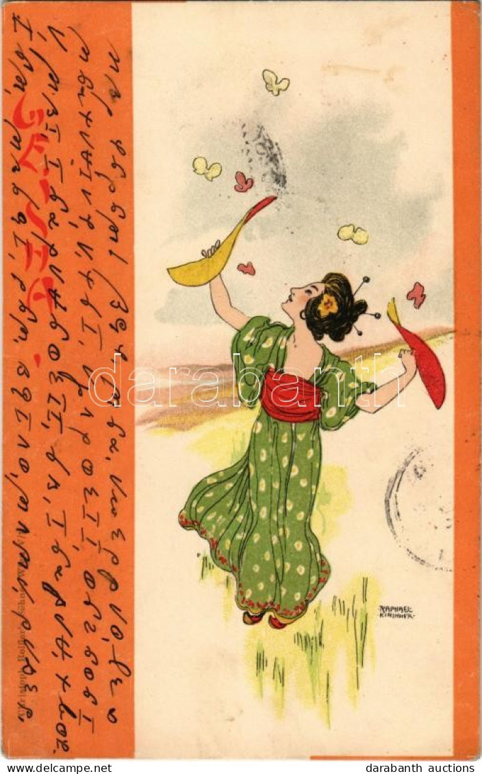 T2 1900 Geisha I. Cristoph Reisser's Söhne Wien V/1. Art Nouveau Litho S: Raphael Kirchner - Ohne Zuordnung