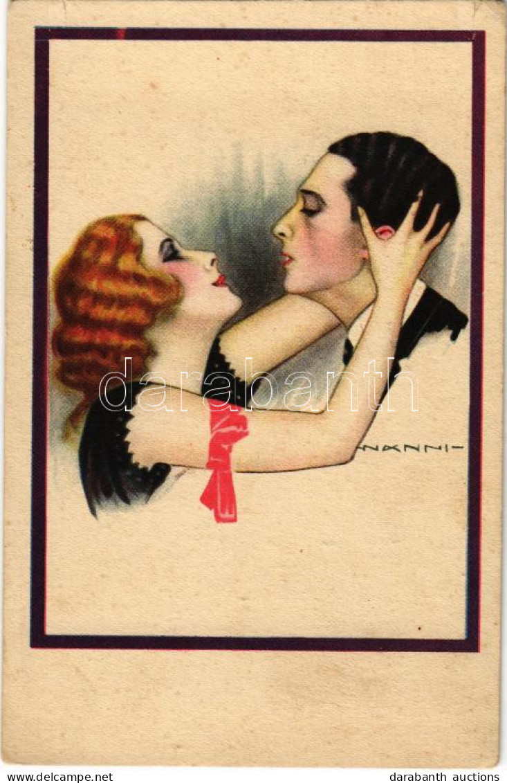 ** T2/T3 Szerelmes Pár, Olasz Művészlap / Couple In Love, Italian Art Postcard. Anna & Gasparini 597-4. S: Nanni (fl) - Unclassified