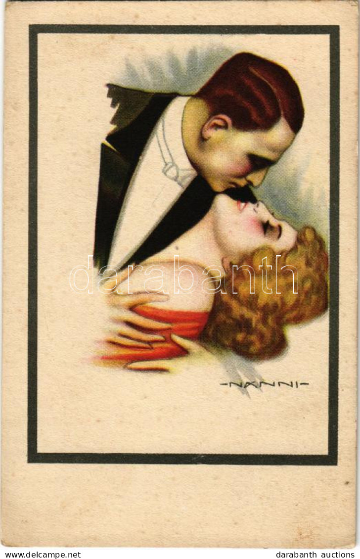 ** T2 Szerelmes Pár, Olasz Művészlap / Couple In Love, Italian Art Postcard. Anna & Gasparini 597-6. S: Nanni - Ohne Zuordnung