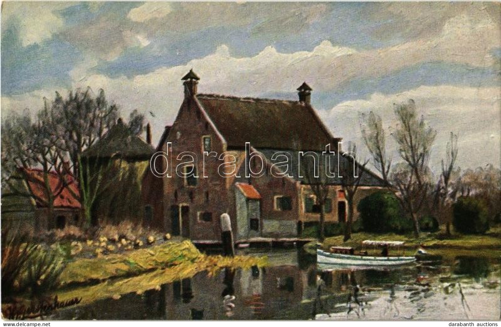 ** T2/T3 House At The Lake, Dutch Art Postcard S: Gerstenhauer (EK) - Ohne Zuordnung