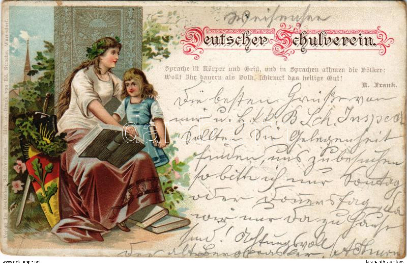 T2/T3 1900 Deutscher Schulverein. Lith. U. Druck Von Ed. Strache Litho (EK) - Unclassified