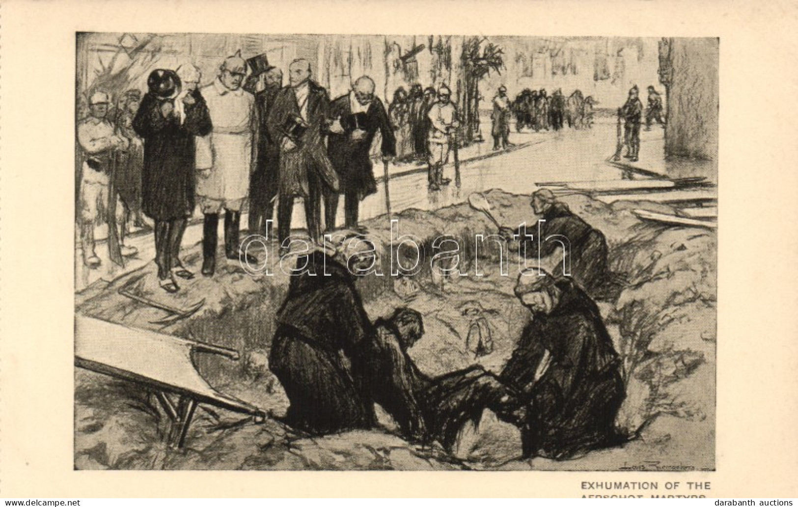 ** T1 Exhumation Of The Aerschot Martyrs; WWI Dutch Political Propaganda S: Raemaekers - Ohne Zuordnung
