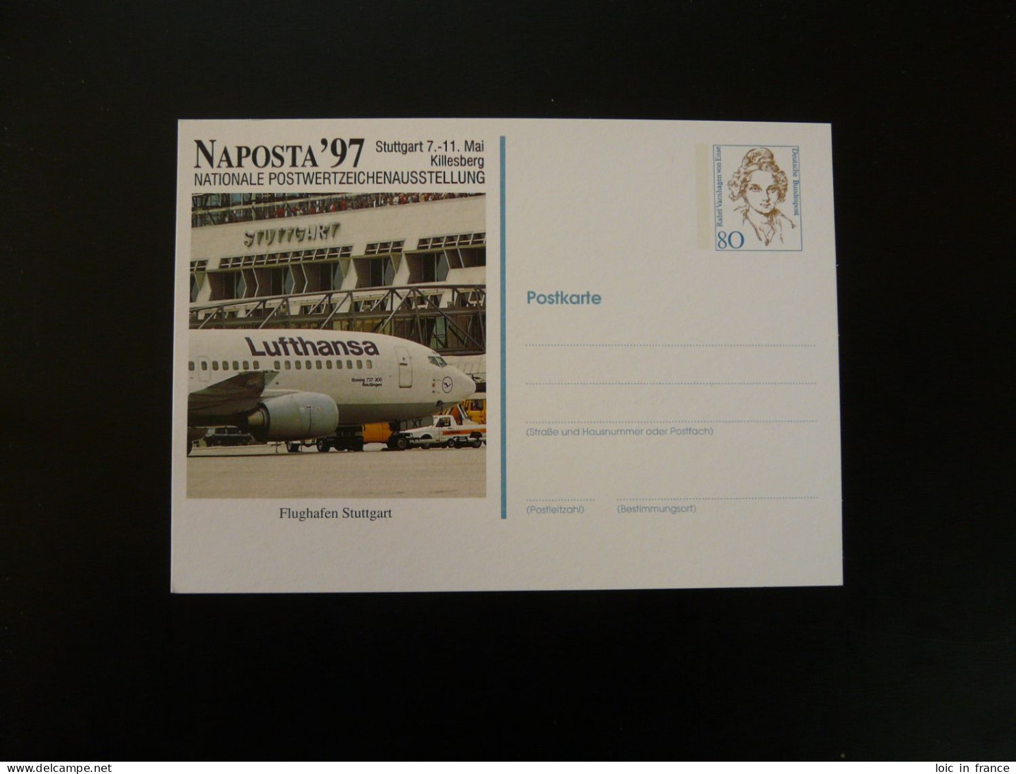 Entier Postal Stationery Card Aviation Lufthansa Naposta 1997 - Privé Postkaarten - Ongebruikt