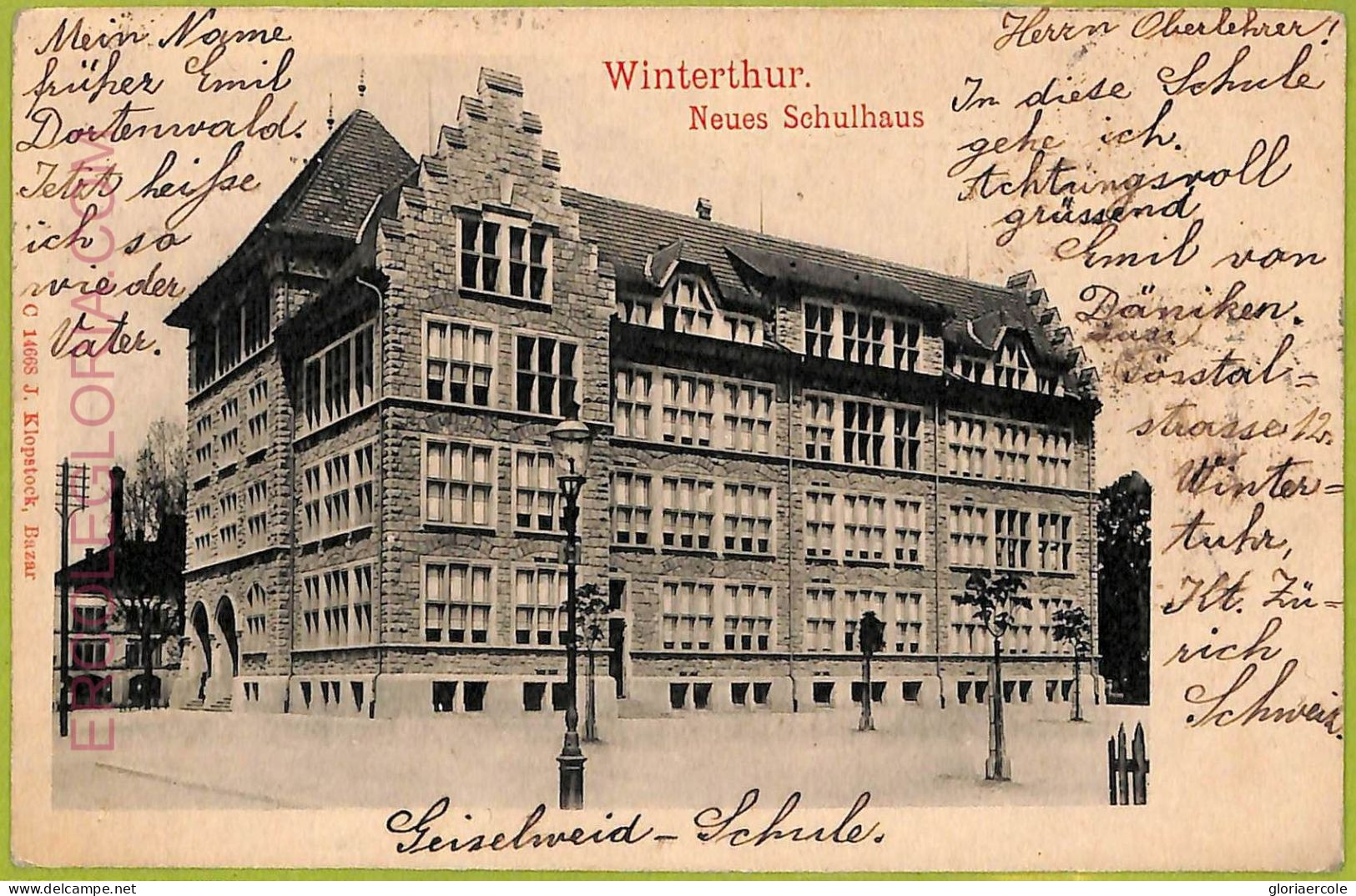 Ad5345 - SWITZERLAND Schweitz - Ansichtskarten VINTAGE POSTCARD -Winterthur-1905 - Winterthur