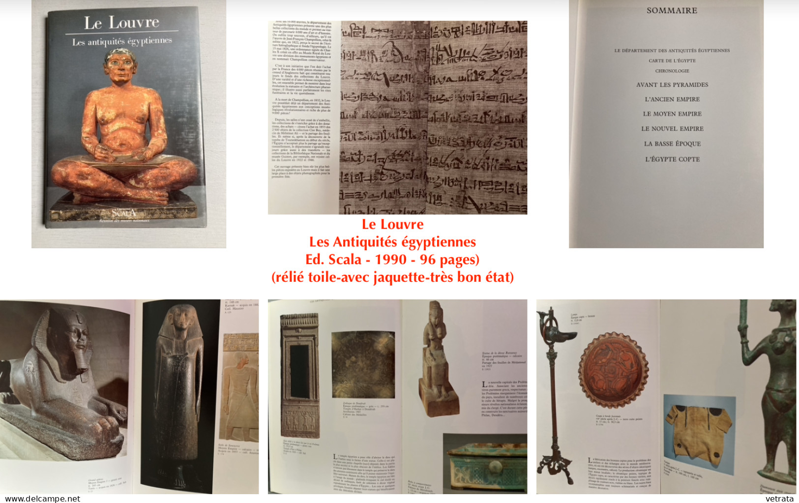 Le Louvre : Les Antiquités Égyptiennes (Ed. Scala-1990-96 Pages) (relié Toile, Avec Jaquette) - Paquete De Libros