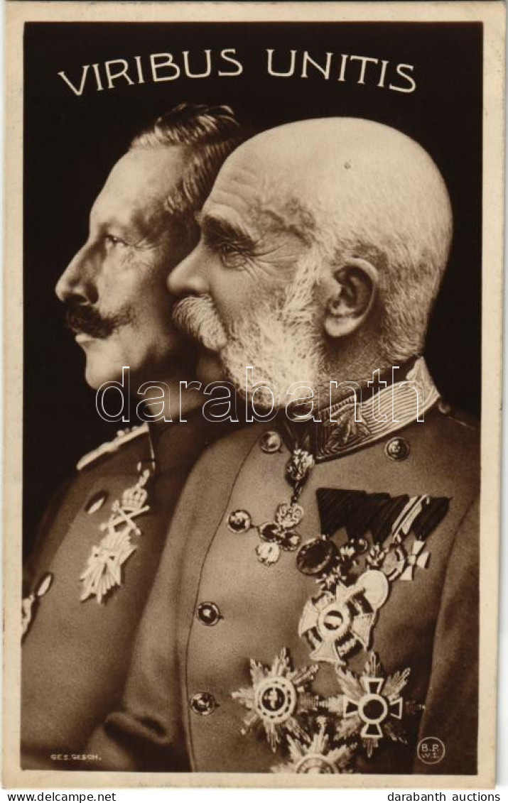 ** T2/T3 I. Ferenc József és II. Vilmos Német Császár / Franz Joseph I Of Austria And Wilhelm II German Emperor, Viribus - Ohne Zuordnung