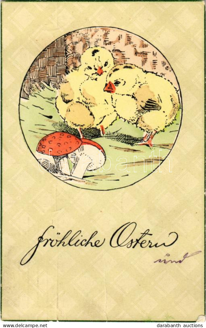 T2/T3 1909 Fröhliche Ostern! / Húsvéti üdvözlet / Easter Greeting. Litho (fa) - Ohne Zuordnung