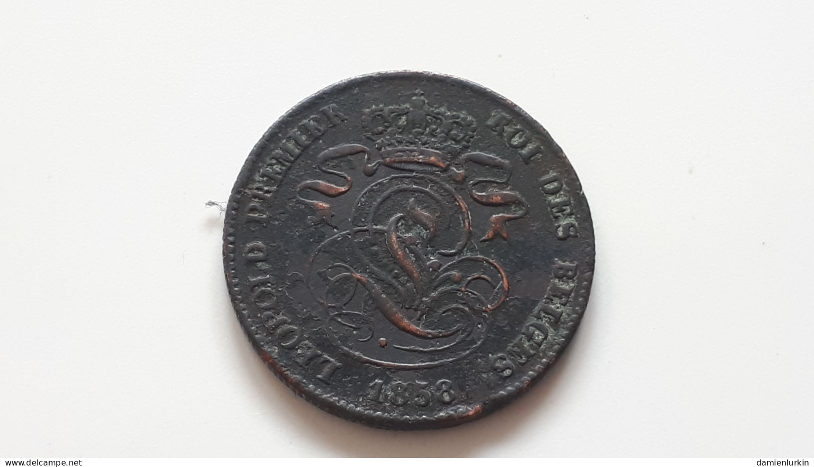 BELGIQUE LEOPOLD PREMIER 2 CENTIMES 1858 COTES : 5€-15€-50€-125€ - 2 Cent