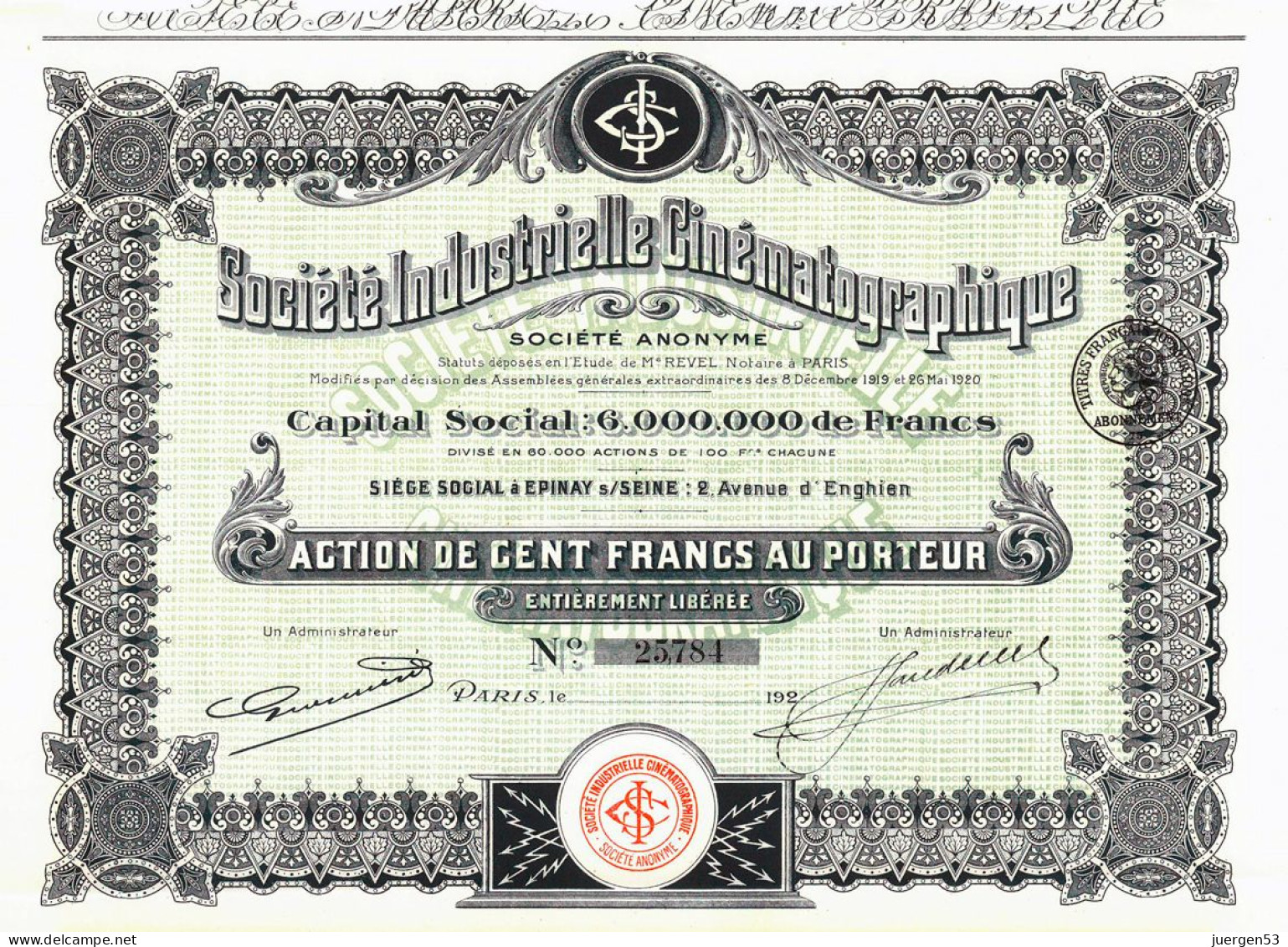 Société Industrielle Cinématographique - Cinéma & Theatre