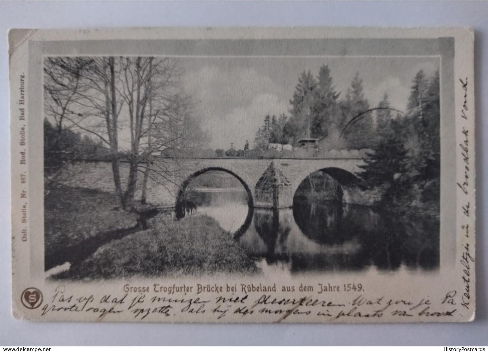 Grosse Trogfurter Brücke Bei Rübeland Aus Dem Jahr 1549, Harz-Zahnrad-Bahn, 1903 - Wernigerode