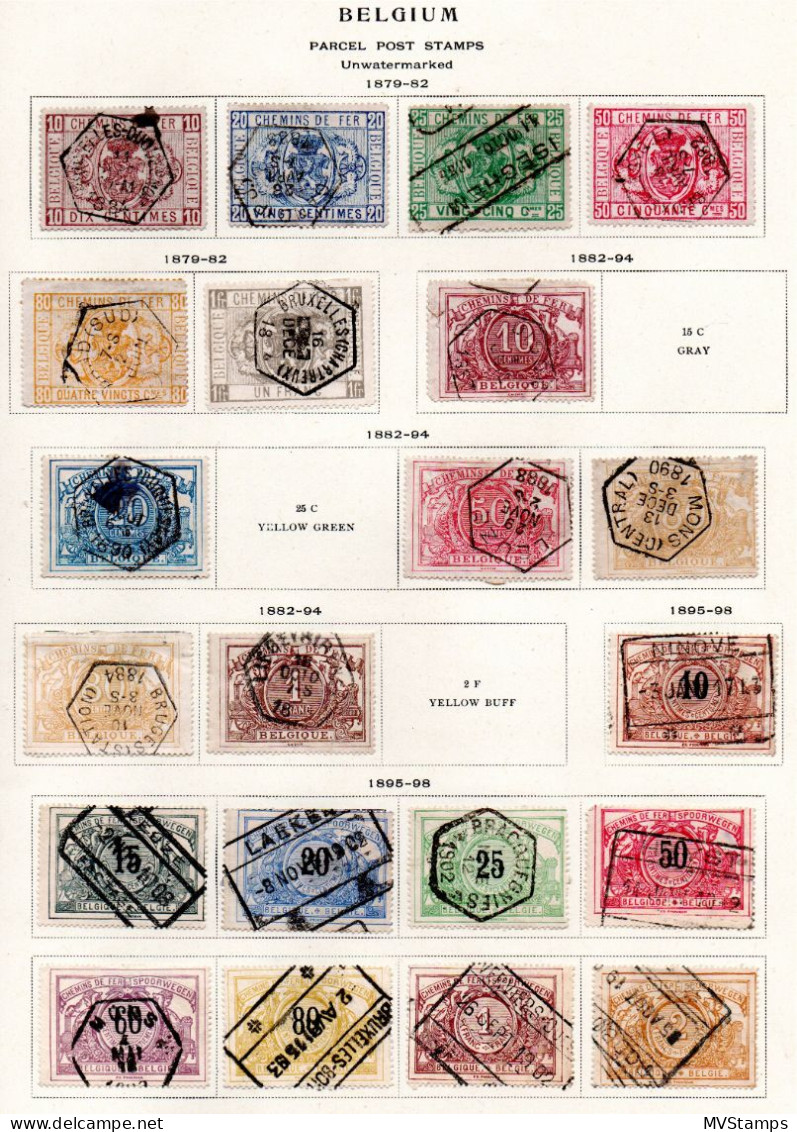 Belgium 1879/1914 Collectie Spoorwegzegels Gebruikt/ongebruikt - Oblitérés