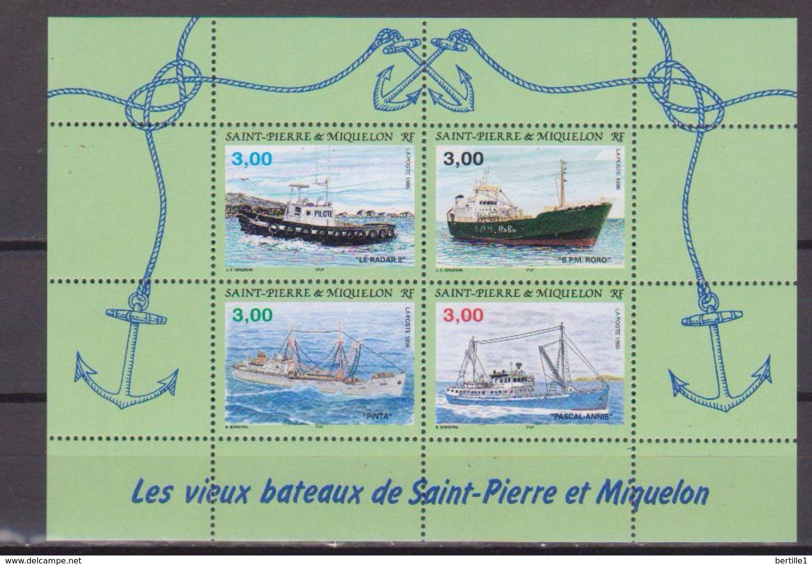 SAINT PIERRE ET MIQUELON     N° YVERT  :   BLOC FEUILLET  N° 5    NEUF SANS CHARNIERES - Blocks & Kleinbögen