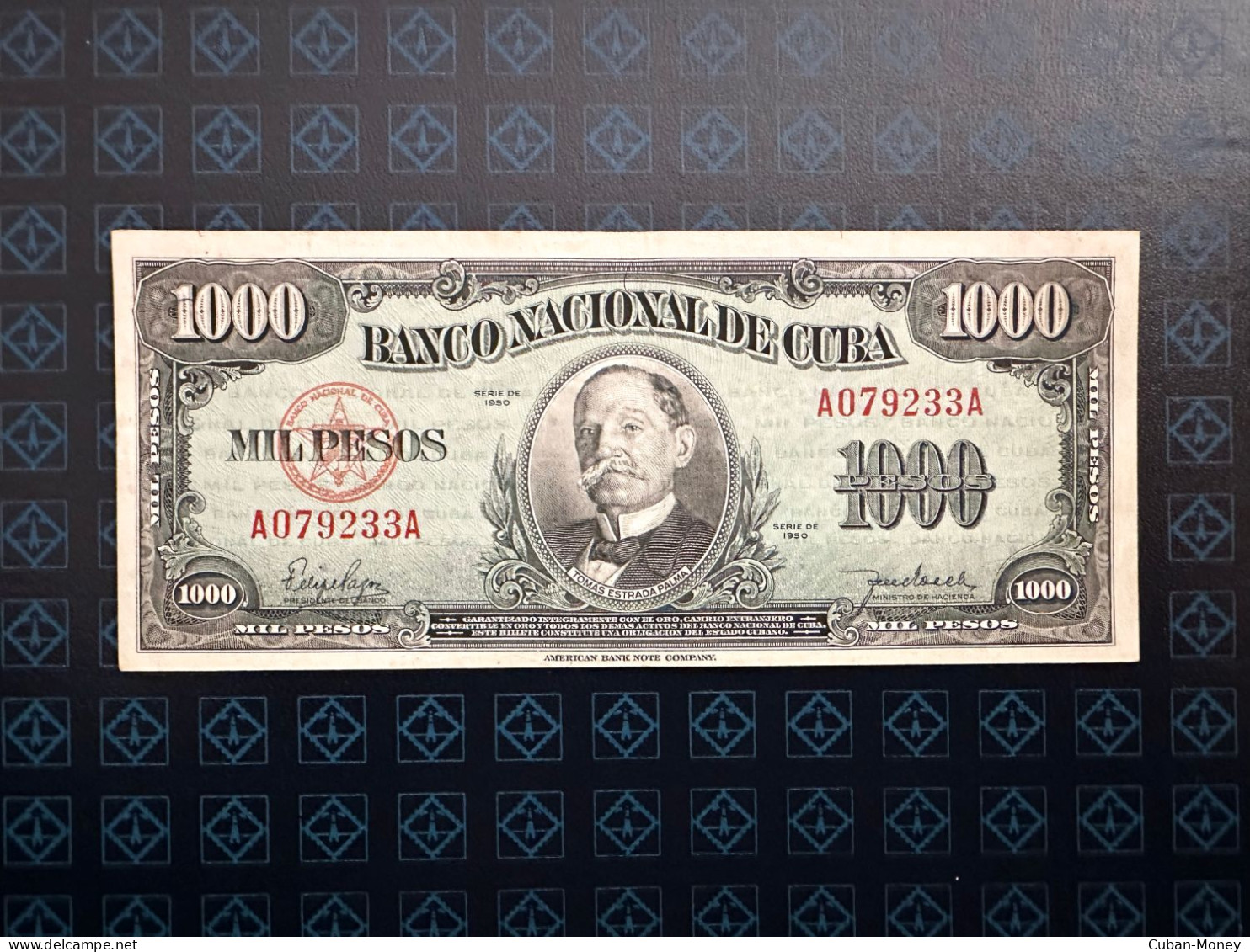 CUBA 1000 PESOS 1950 EBC+ / AU - Kuba