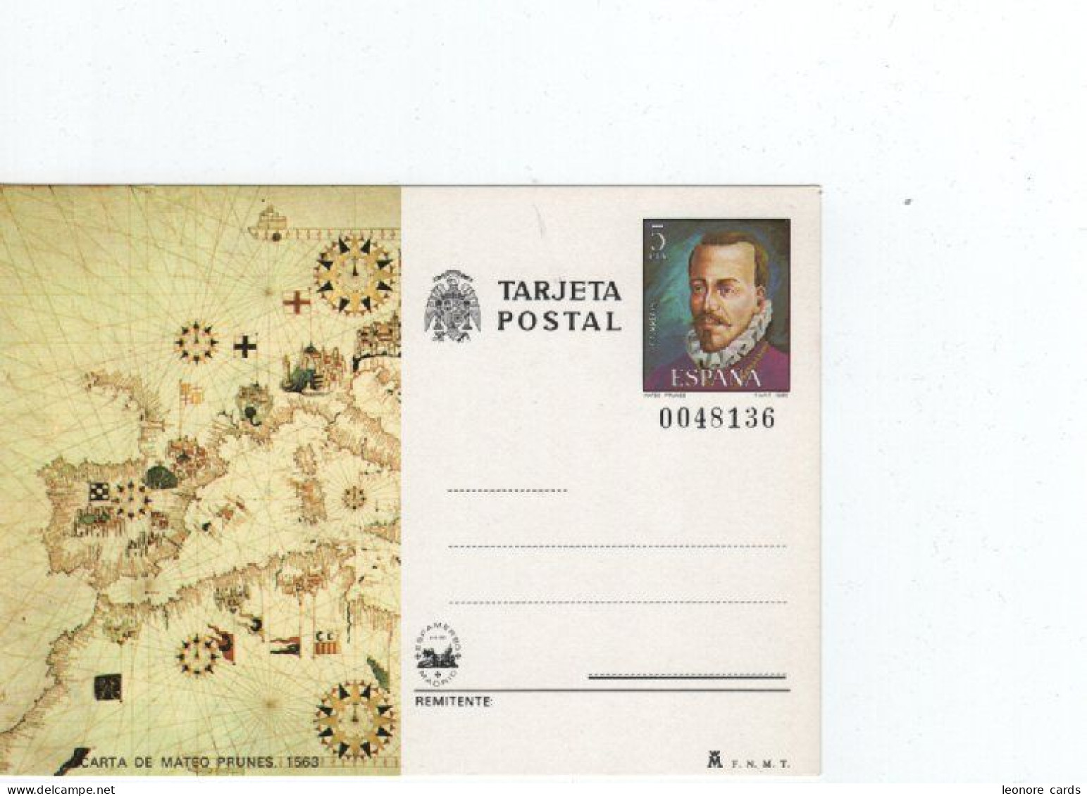 Timbres.Espagne. Entier Postal 1980 Carta De Mateo Prunes - 1931-....